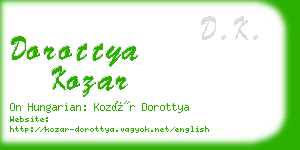 dorottya kozar business card